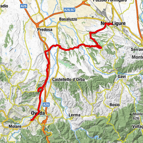 Itinéraire Castellania Oropa | Etape 2 de Ovada à Novi Ligure