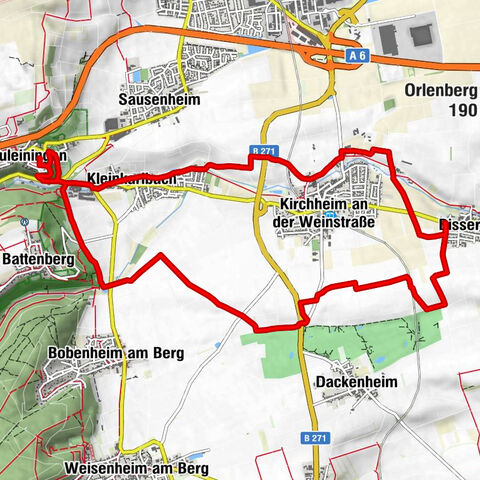 Bissersheim - Kirchheim an der Weinstraße - Kleinkarlbach - St. Nikolaus