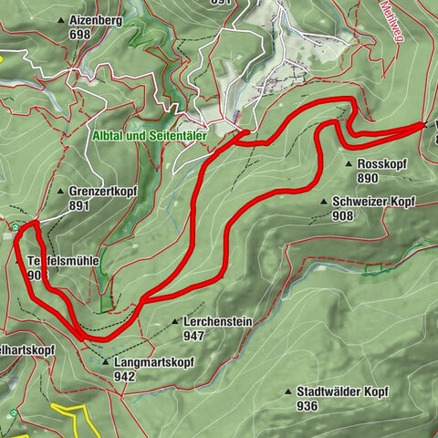 Boucle AugenBlick Bad Herrenalb Schweizerkopf