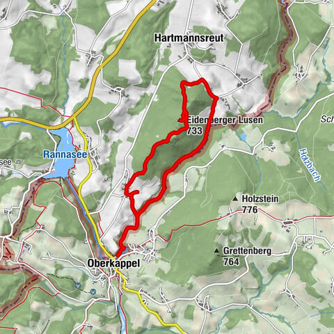 Oberkappel - Monigottsöd - Eidenberger Lusen - Kappel
