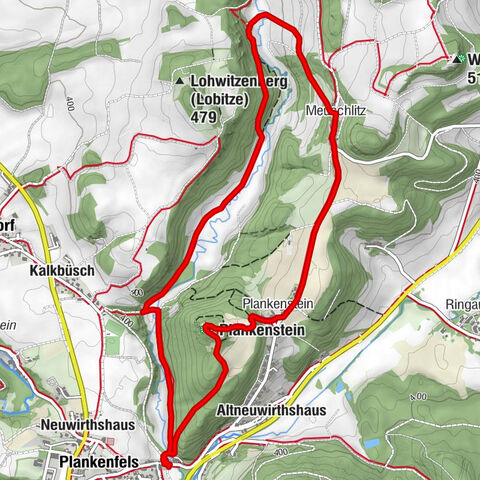 Plankenfels - Meuschlitz - Plankenstein - Schwarzer Ritter