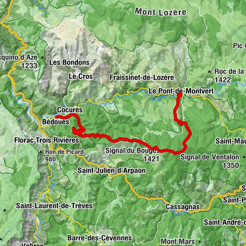 Le Chambon - Signal du Bougès - Cabane du Sellet - Cévenn'sonne