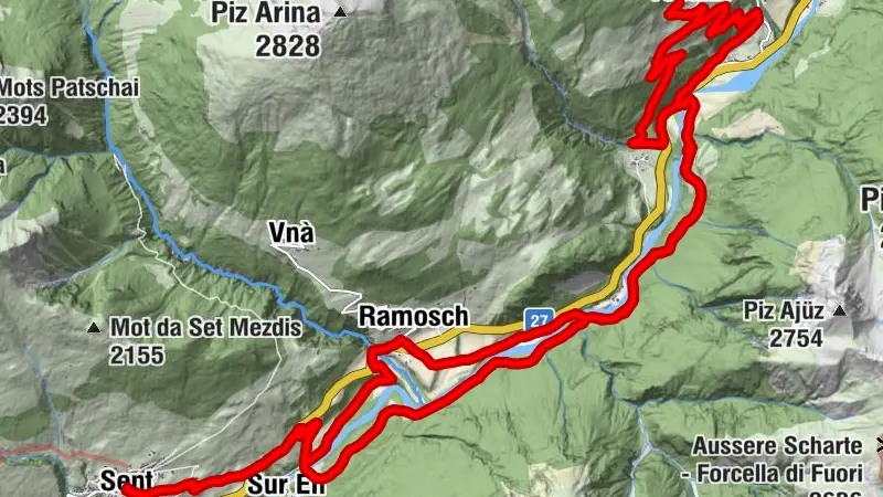 Sent - Tschlin (tour complet)