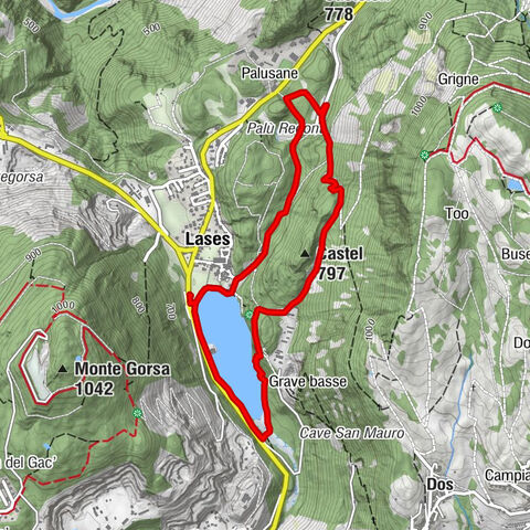Tour du lac de Lases et environs