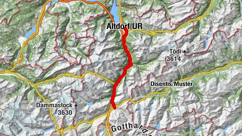 Parcours «1291» étape 2 : Altdorf – Andermatt