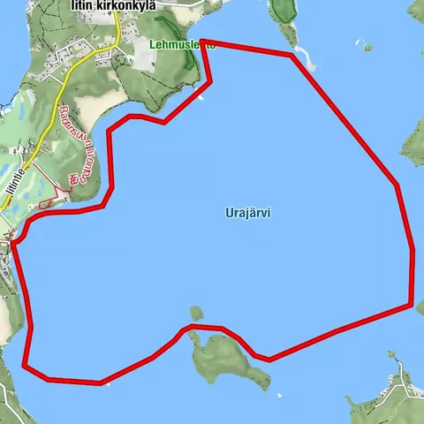 Pagayage à Urajärvi, Iitti