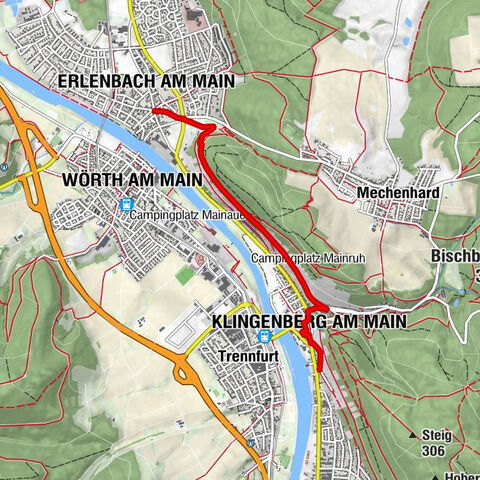 Sentier du vin rouge franconien - 4e étape d'Erlenbach à Klingenberg