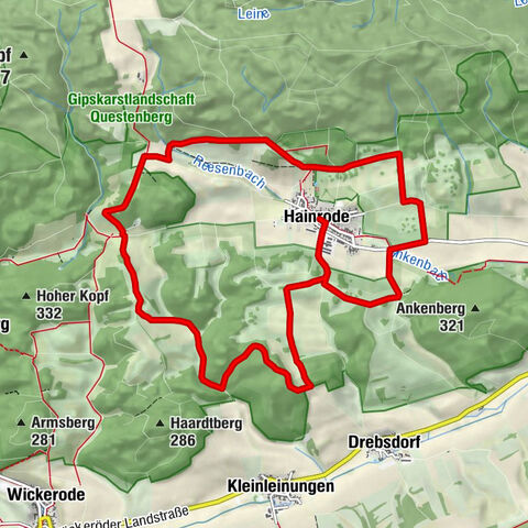 Parcours circulaire autour de Hainrode