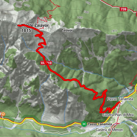 Zajavor / Monte Zaiavor (1815 m) depuis le col Tam na Meji / Tanamea
