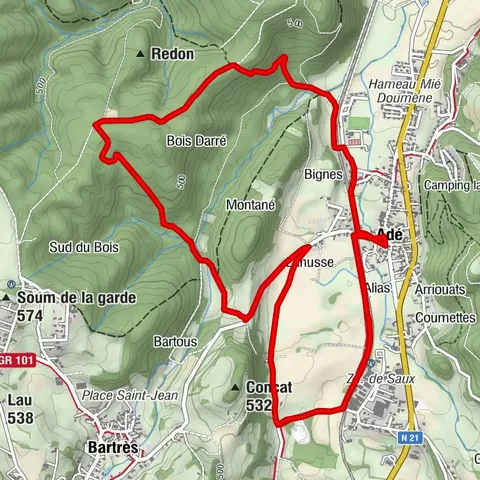 Circuit Lourdes - Forêt de Bartrès