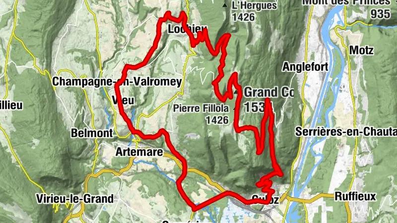 Circuit vélo : Le Grand Colombier et ses lacets