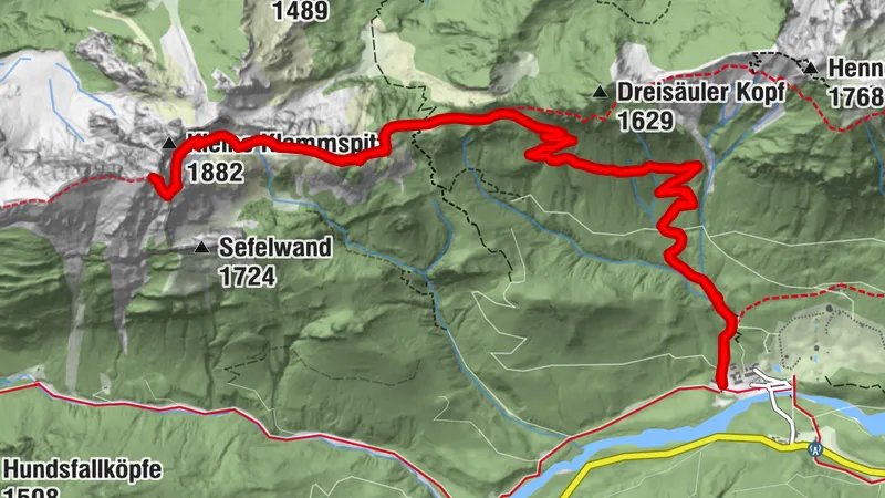 Parcours de montagne - Grande Klammspitz