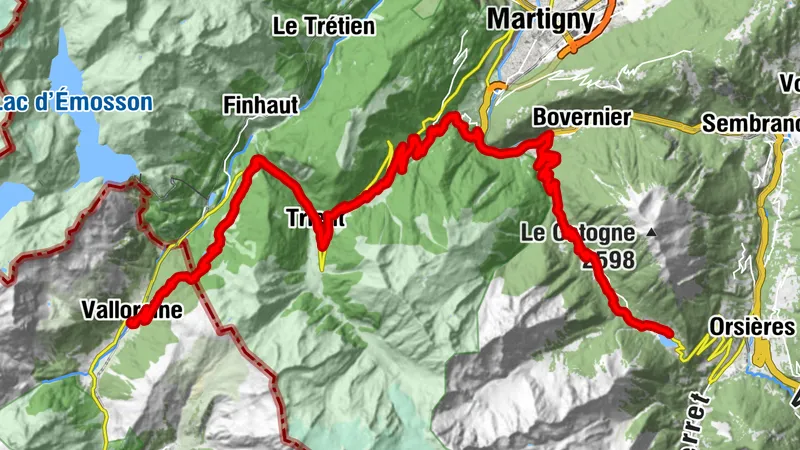 Tour du Mont-Blanc Vélo : Vallorcine - Champex-Lac