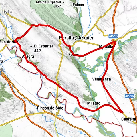 Boucle San Adrián - Camping Bardenas Parcours 1