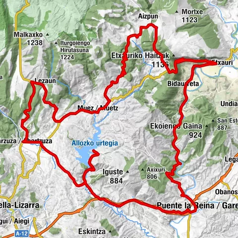 Boucle d'Etxauri - Camping Aritzaleku Parcours 3