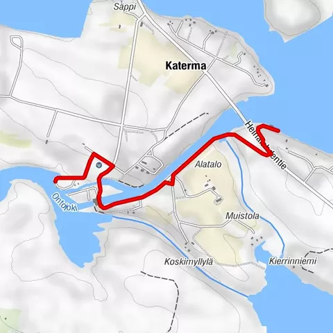 Kainuun Tervareitti : parcours de traction de Katerman pour les pagayeurs, Kuhmo
