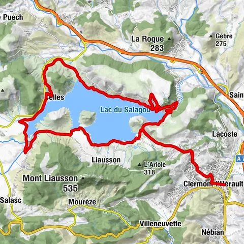RANDONNÉE DU TOUR DU LAC DU SALAGOU - GR® DE PAYS ENTRE 2 LACS AVÈNE – SALAGOU