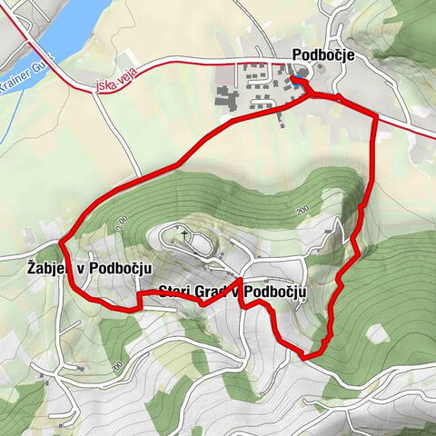 Chemin du Vieux Château Podbočje - court