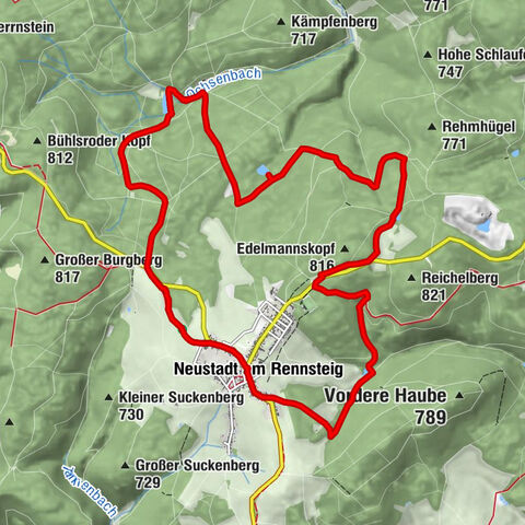 Randonnée circulaire - "Randonnée des 4 étangs" Neustadt am Rennsteig - Forêt de Thuringe