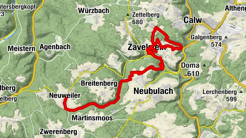 Schwarzwälder Spenden-Wander-Marathon 2024_Wanderung_Kartengrundlage Open Street Map