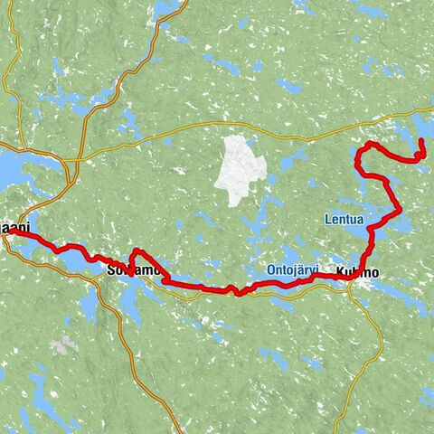 The Kainuu Tar Route - water route for canoeing/kayaking, 180 km, 3 stages
