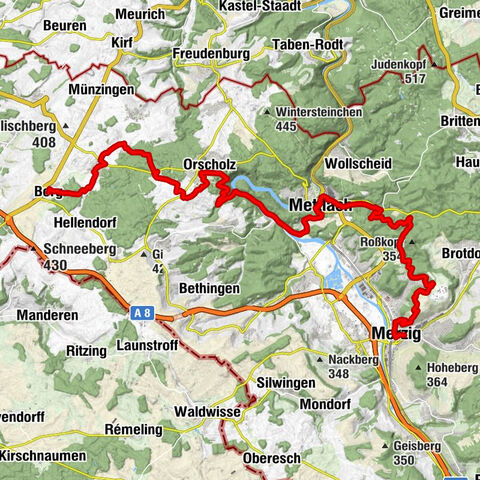 Jakobsweg-Zuwegung Merzig – Perl-Borg