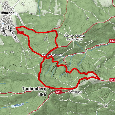 Osterwarngau, Rundweg Tauberberg, Bayern/Deutschland