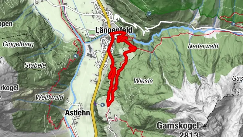 Parcours circulaire hivernal Brandalm/Burgstein - Längenfeld 204