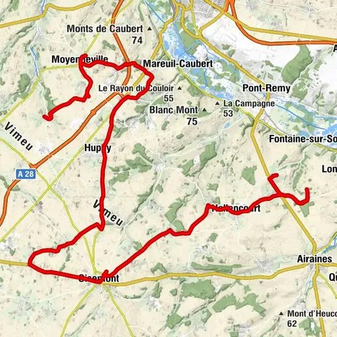 Les Croix en Tuf : Sorel-en-Vimeu - Ercourt