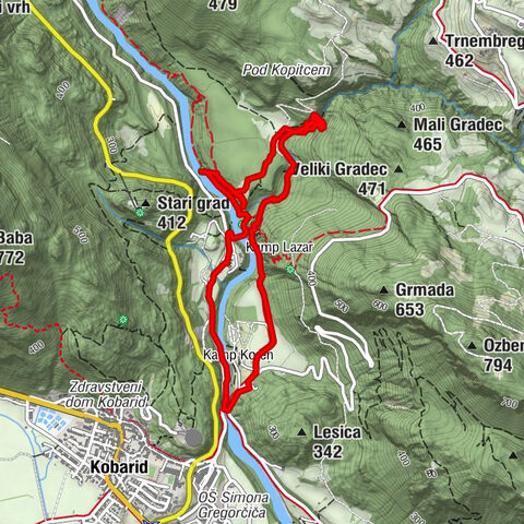 Kozjak Wasserfall und Soča
