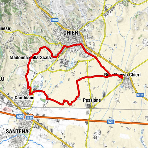 CAMBIANO vers Riva presso Chieri