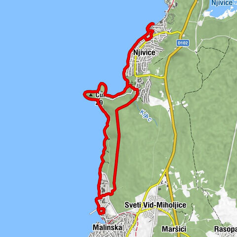 Malinska - Ćuf - Njivice - crkva Rođenja Blažene Djevice Marije