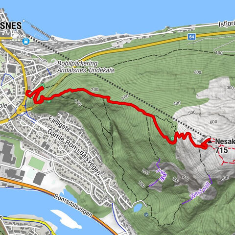 Åndalsnes - Nebba - Nesaksla - Rauma