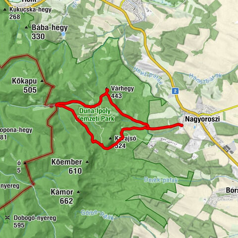 Nagyoroszi - Pénzásás - Várhegy - Drégelypalánk