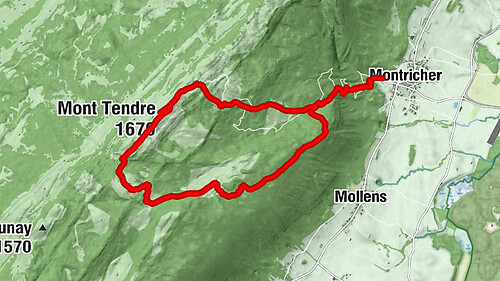 Montricher - Pré Anselme - Buvette du Mont Tendre - Mont Tendre