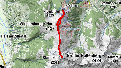 Gratwanderung zum Standkopf 2.241 m