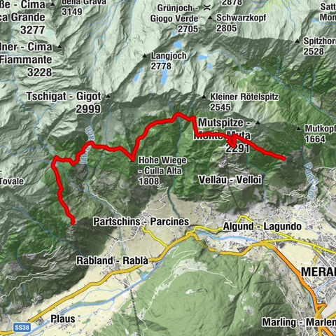 Meraner Höhenweg E1/6 Hochmuth-Giggelberg