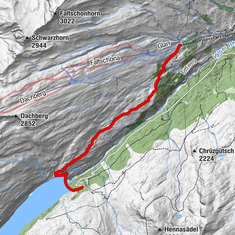 Randonnée hivernale Gadastatt - Frunt - Zerfreila (chemin panoramique)