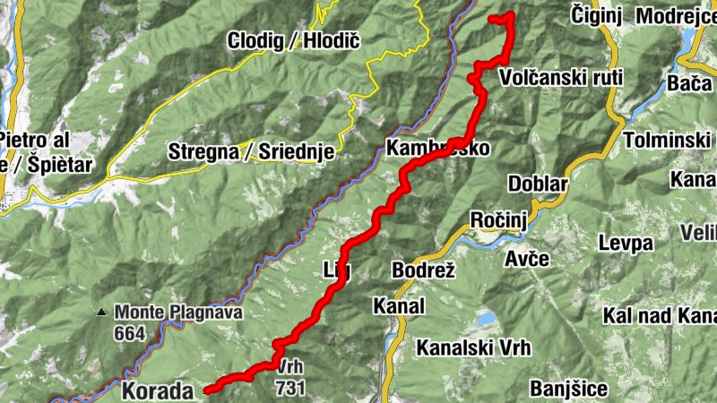 JULIANA TRAIL - etapa 18: Planinski dom Pod Ježo - Korada