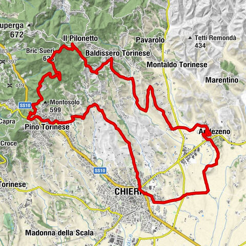 ANDEZENO - Anneau panoramique vers le Pino Torinese