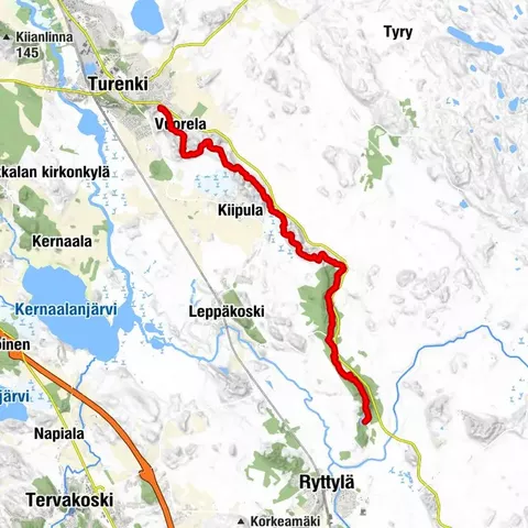 Sentier de la crête Janakkala 15 km