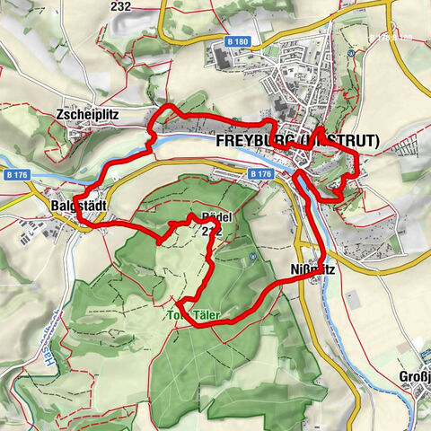 Runde  um Freyburg mit Blick auf Wildpferde