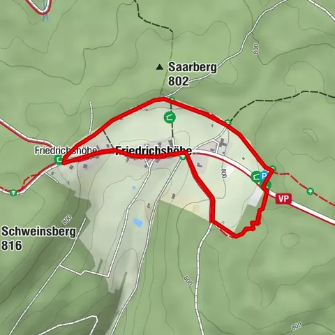 Sentier du parc naturel « Prairies de montagne et sentier pédagogique de la tourbière » à Friedrichshöhe ↻ 2,1 km