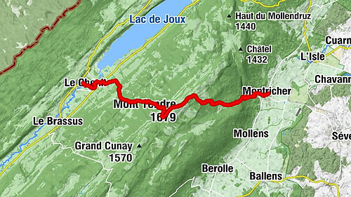 Le Sentier - Mont Tendre - Buvette du Mont Tendre - Auberge aux 2 sapins