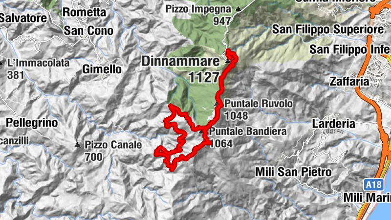 Dinnammare - Puntale Ruvolo - Rifugio Case Maressa - Puntale Bandiera