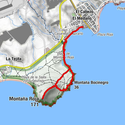 El Cabezo - El Médano - Montaña Roja - Montaña Bocinegro