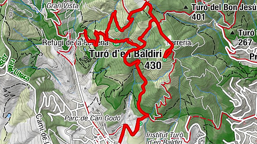 el Masnou - Refugi de la Ferreria - Turó d'en Baldiri - Teià