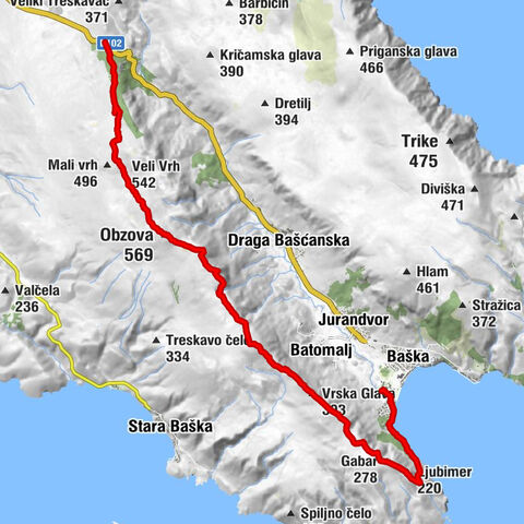 Baška-Prijevoj Treskavac