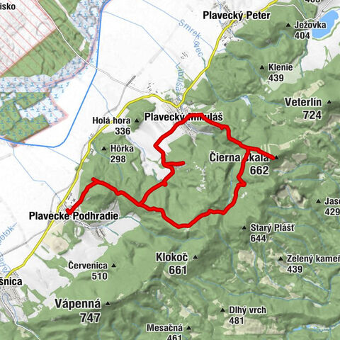 Plavecké Podhradie - Čierna skala - Kršlenica - Dubový vŕšok