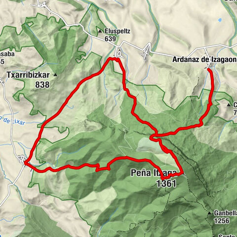 Ardanaz de Izagaondoa - Peña Itzaga - Ermita de San Miguel - Zuazu